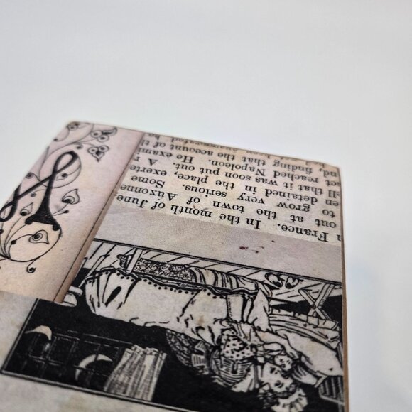 Lisa Kaus Whimsical Bird Print Mini Wooden Drawer Box Desk Storage Collage Words - Picture 5 of 12